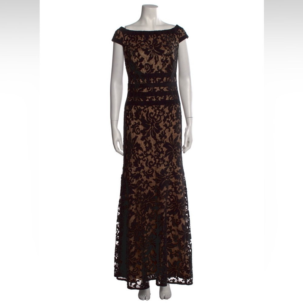 Tadashi Shoji lace overlay gown